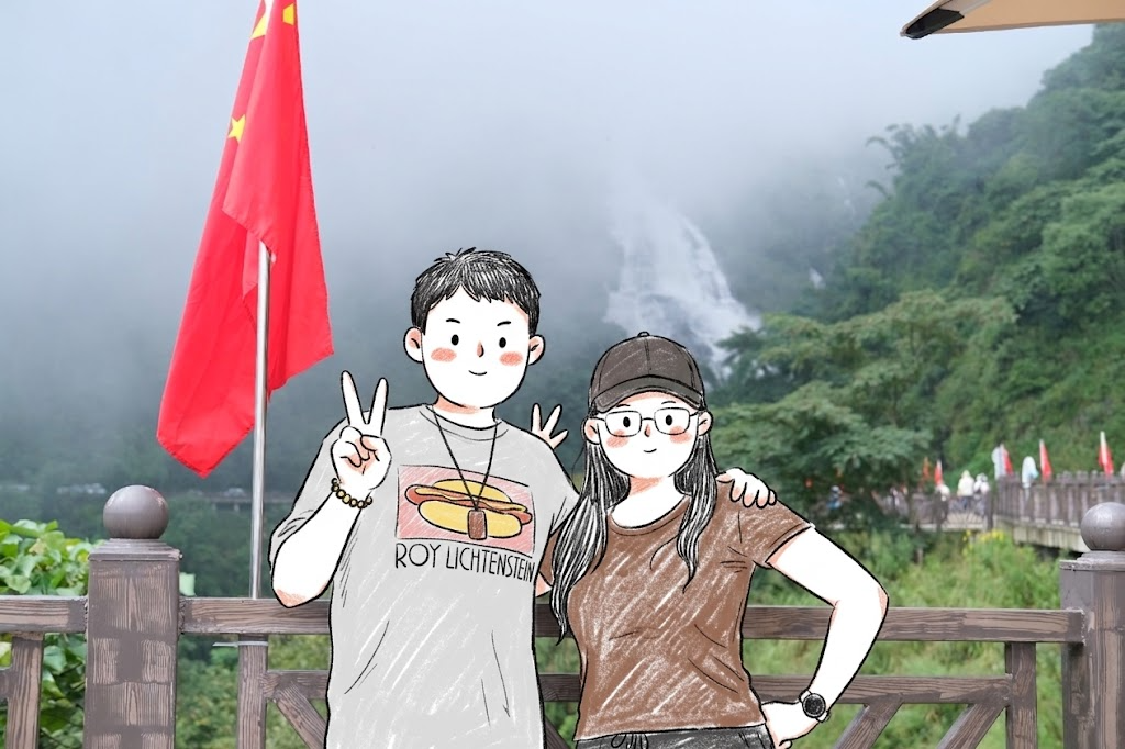 实拍背景涂鸦人物替换